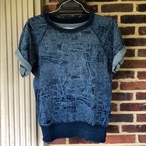 Current/Elliott Denim Blueprint Sweatshirt- NWOT